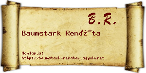 Baumstark Renáta névjegykártya