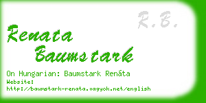 renata baumstark business card